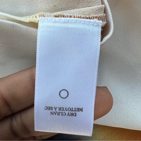 NWT ALC 100% Silk Deep V-Neck Mini Shift Women's Dress‎ 2 Black Orange Luxe Chic - Picture 7 of 11